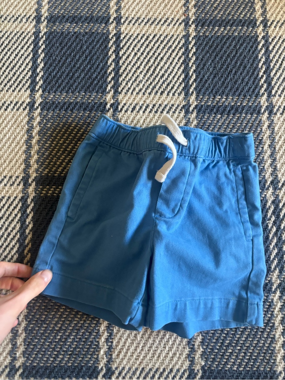 Janie and Jack Blue Drawstring Twill Shorts 2T